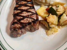 new york steak with mashed potatoes